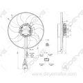 Auto 12v radiator fans for A3 VW TOURAN